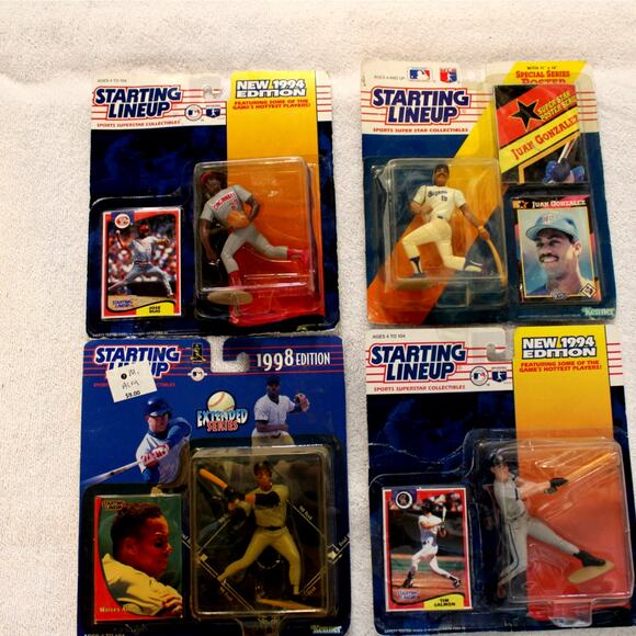 Lot of 4 Starting Lineup MLB  1990s J. Rijo, J. Gonzalez, M. Alou, T.Salmon - Picture 1 of 5
